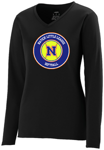 Natick Little League Softball Ladies/Girls Long Sleeve Wicking Tee