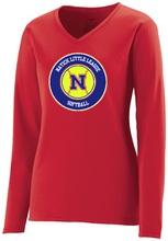 Load image into Gallery viewer, Natick Little League Softball Ladies/Girls Long Sleeve Wicking Tee