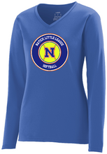 Load image into Gallery viewer, Natick Little League Softball Ladies/Girls Long Sleeve Wicking Tee