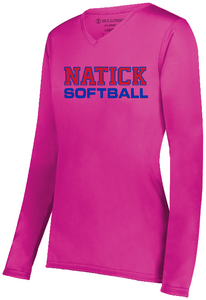 Natick Little League Softball Ladies/Girls Long Sleeve Wicking Tee