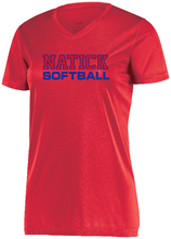 Load image into Gallery viewer, Natick Little League Softball Ladies/Girls Short Sleeve Wicking Tee